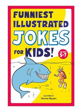 英文原版 Funniest Illustrated Jokes for Kids 儿童趣味插图笑话书 益智互动游戏活动 英文版 进口英语原版书籍