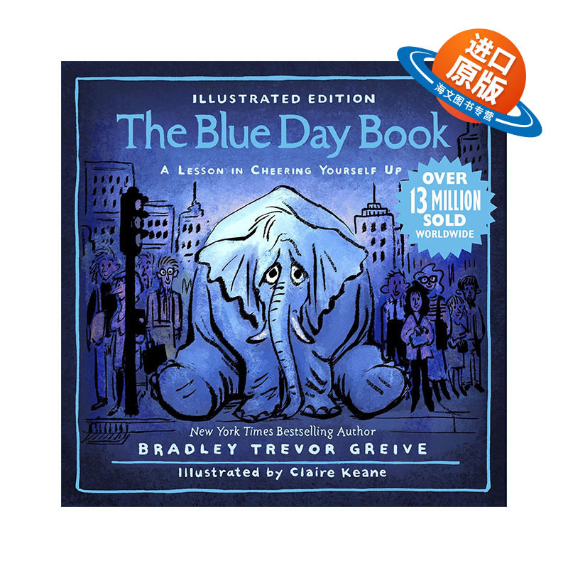 英文原版 The Blue Day Book 你今天心情不好吗 精装插图版 布拉德里·格里夫 英文版 进口英语原版书籍