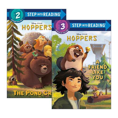 英文原版 Step into Reading Disney/Pixar Hopper 迪士尼 皮克斯 河狸变身计划2册 同名电影改编 英文版 进口英语原版书籍