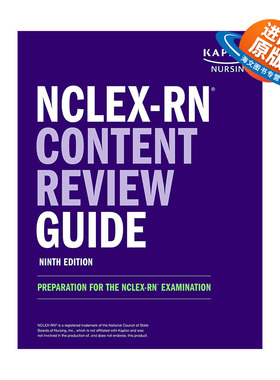 英文原版 NCLEX-RN Content Review Guide 卡普兰美国注册护士考试复习指南 英文版 进口英语原版书籍