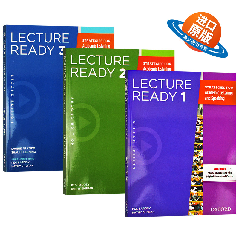 牛津学术英语讲座系列3册套装 英文原版 Oxford Lecture Ready 学习口语演说技巧 英文版 进口原版书籍正版