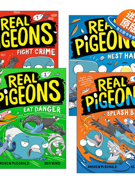 英文原版 Real Pigeons 真正的鸽子系列4册 儿童侦探推理漫画图画小说 Andrew Mcdonald 英文版 进口英语原版书籍
