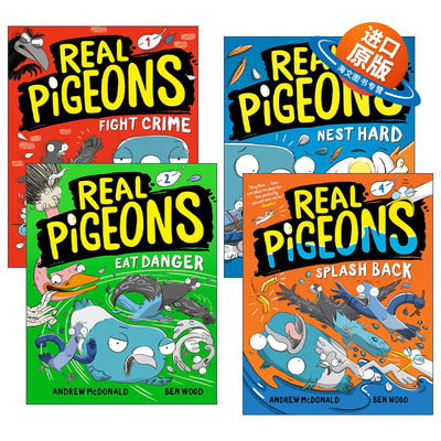 英文原版 Real Pigeons 真正的鸽子系列4册 儿童侦探推理漫画图画小说 Andrew Mcdonald 英文版 进口英语原版书籍