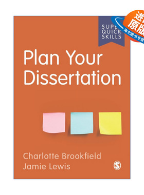 英文原版 Plan Your Dissertation 如何规划毕业论文 SAGE学术技能入门系列 英美大学本科生学术指南 英文版 进口英语原版书籍