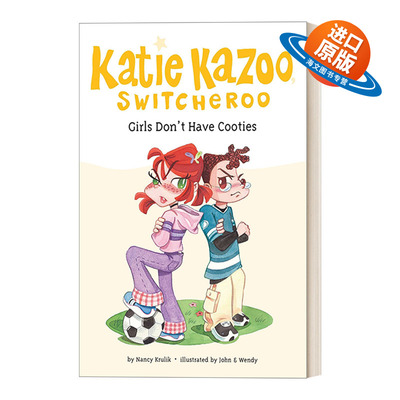 英文原版 Girls Don't Have Cooties #4 Katie Kazoo Switcheroo 凯蒂·卡祖系列4 女孩奇幻冒险主题章节桥梁书 Nancy Krulik 进口