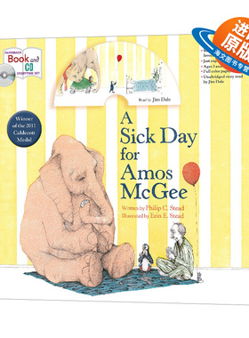 英文原版绘本 Sick Day For Amos Mcgee Book & Cd 阿莫的生病日 有声书 英文版 进口英语原版书籍儿童外文书