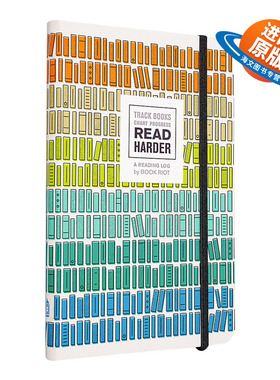 英文原版 Read Harder A Reading Log Track Books  Chart Progress 努力阅读吧！我的阅读笔记本 英文版 进口英语原版书籍