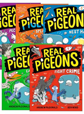 英文原版 Real Pigeons 真正的鸽子系列1-5册 儿童侦探推理漫画图画小说 Andrew Mcdonald 英文版 进口英语原版书籍