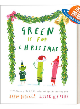英文原版 Green Is for Christmas 绿色代表圣诞节 4-8岁儿童精装艺术插画绘本 颜色 Oliver Jeffers奥利弗杰弗斯 进口英语原版书