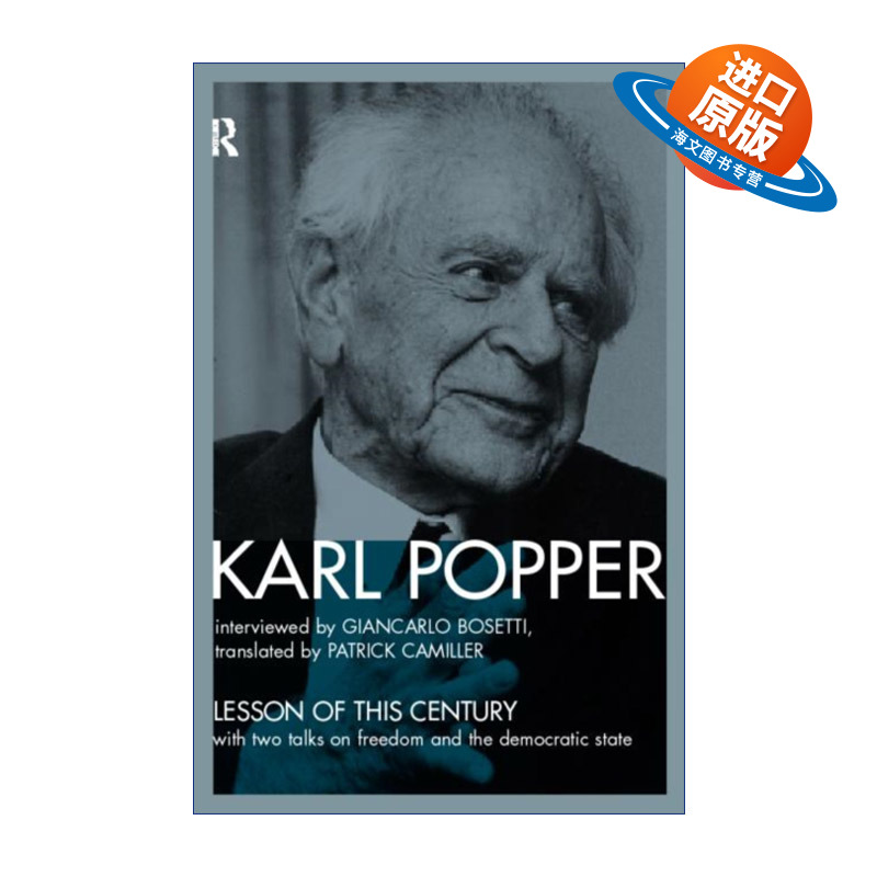 英文原版 The Lesson of this Century 20世纪的教训  卡尔波普尔访谈演讲录 英文版 进口英语原版书籍
