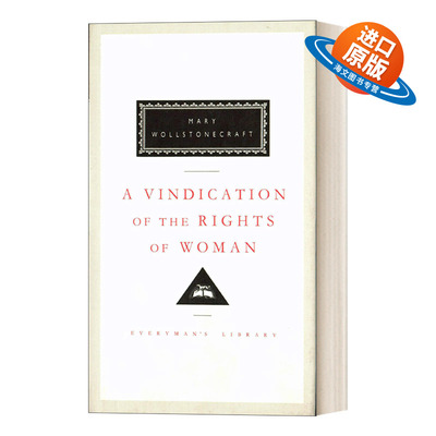 英文原版 A Vindication Of The Rights Of Woman 女权辩护 玛丽·沃斯通克拉夫特 Everyman精装收藏版 英文版 进口英语原版书籍