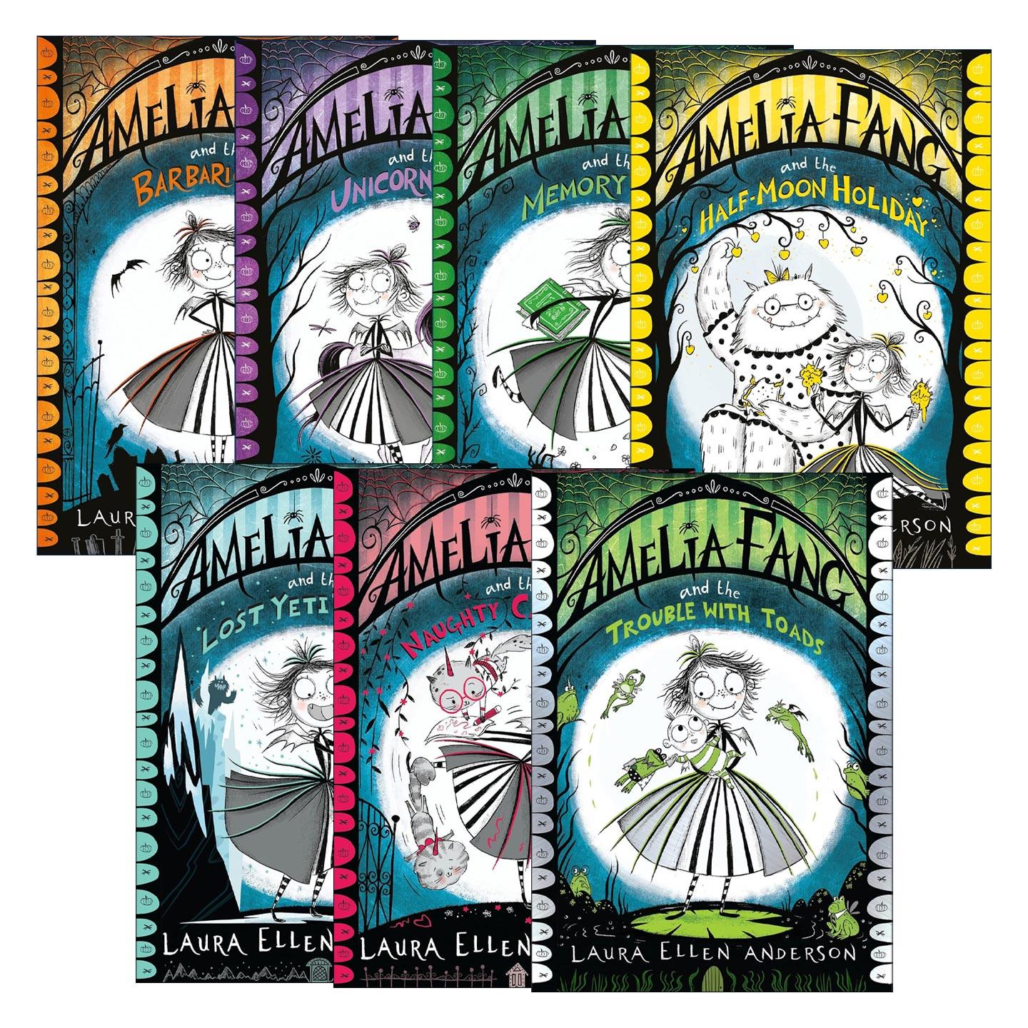 英文原版 Amelia Fang Series 长尖牙的阿米莉亚系列7册 儿童奇幻小说 趣味读物 英文版 进口英语原版书籍