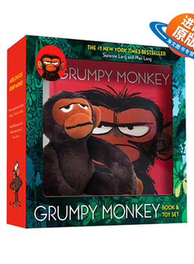 英文原版 Grumpy Monkey Book and Toy Set 暴躁猴 脾气暴躁的猴子 英文版 儿童情绪控制绘本带玩具 礼盒装 进口英语原版书籍