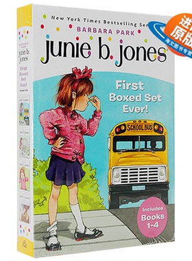 正版 朱尼琼斯系列套装1-4册 英文原版 Junie B. Jones’s First Boxed Set Ever 初级章节书桥梁书 儿童英语读物 英文版进口书籍