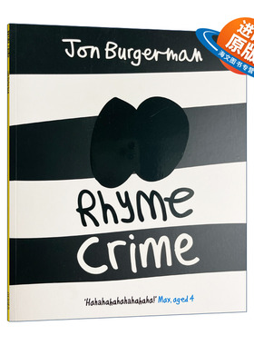 英文原版 Rhyme Crime 押韵的文字游戏 Jon Burgerman 幽默韵文绘本 英文版 进口英语原版书籍儿童外文书
