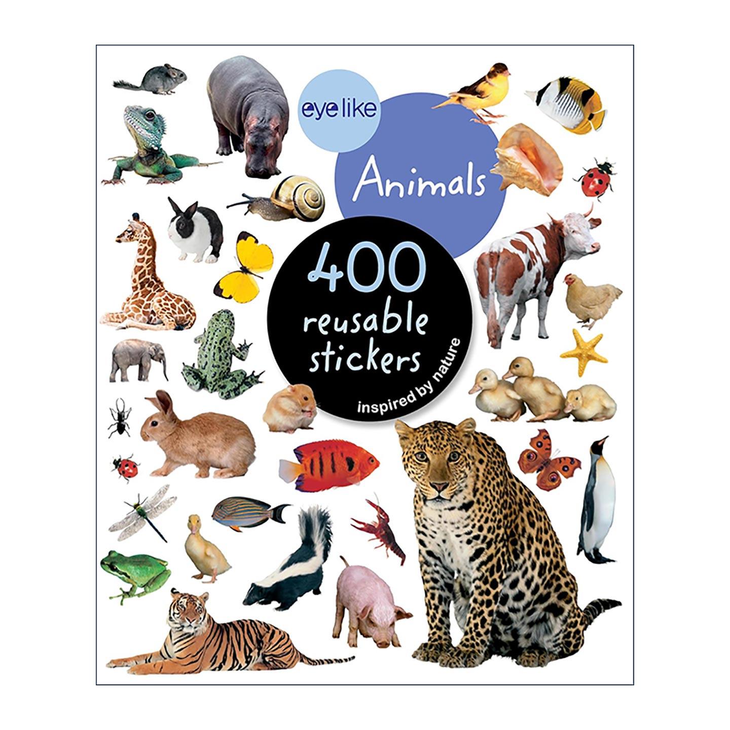 英文原版 Eyelike Stickers Animals我的自然博物馆动物含超400张可重复使用的贴纸英文版进口英语原版书籍