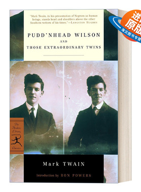 英文原版 Pudd'nhead Wilson Modern Library Classics 傻瓜威尔逊 Mark Twain马克吐温 兰登书屋现代图书馆经典系列 进口英语书籍