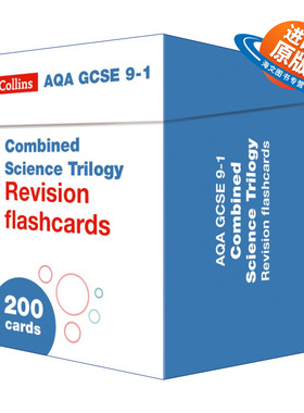英文原版 Collins AQA GCSE 9-1 Combined Science Revision Cards 柯林斯英国GCSE考试综合科学复习卡片 英文版 进口英语原版书籍