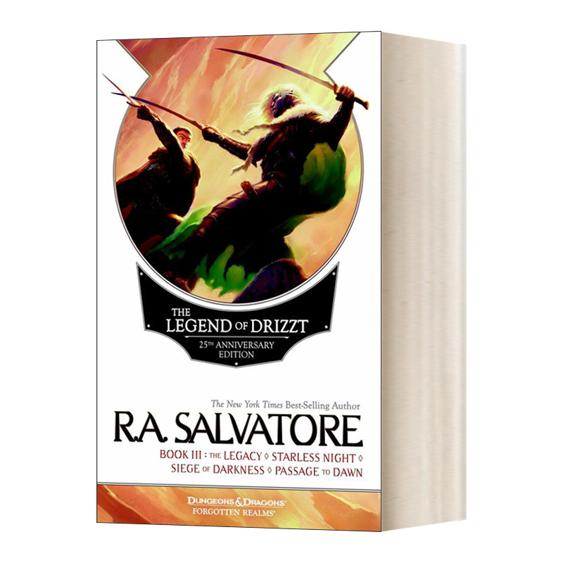 英文原版小说 The Legend of Drizzt 25th Anniversary Edition  Book III 龙与地下城 崔斯特传奇系列3 25周年纪念版 进口英语书