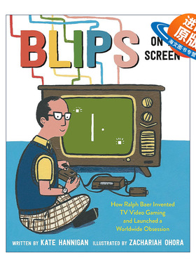 英文原版 Blips on a Screen 屏幕上的闪光点 儿童精装绘本人物传记故事 科普百科 Zachariah OHora 英文版 进口英语原版书籍