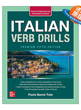 原版 Italian Verb Drills 意大利语动词练习 第5版 进口原版书籍