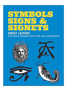 英文原版 Symbols Signs and Signets 符号 标志和图章 装饰设计图案素材集 英文版 进口英语原版书籍