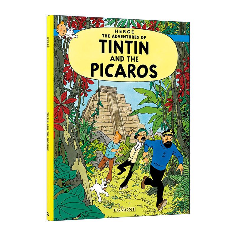 英文原版 The Adventures Of Tintin Tintin And The Picaros 丁丁历险记之丁丁与流浪汉 儿童精装漫画 英文版 进口英语原版书籍