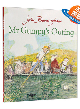 英文原版 Mr Gumpy's Outing 和甘伯伯去游河 约翰·伯宁罕绘本 凯特·格林纳威奖 英文版 进口英语原版书籍