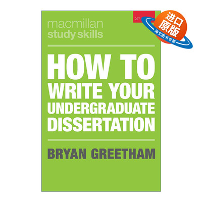 英文原版 How to Write Your Undergraduate Dissertation 如何撰写本科论文 学习技巧系列 英文版 进口英语原版书籍