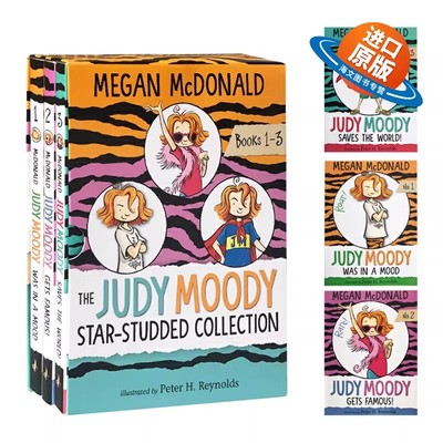 英文原版 The Judy Moody Star-Studded Collection 稀奇古怪小朱迪1-3册盒装 儿童桥梁章节读物 英文版