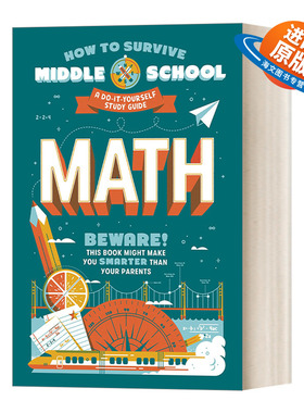 英文原版 How to Survive Middle School Math 如何挺过中学 数学 Concetta Ortiz 实用学习技巧 插画指导中学教辅资料 英文版