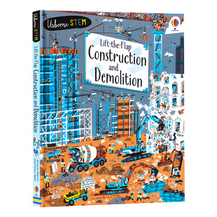 书籍 古建筑 儿童科普绘本纸板翻翻书 Demolition and 英文原版 flap 进口英语原版 Construction 英文版 Lift the 施工和拆卸