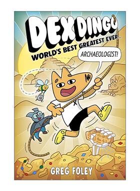 英文原版 Dex Dingo 袋鼠戴克斯系列2 世界伟大考古学家 儿童搞笑漫画 Greg Foley 英文版 进口英语原版书籍