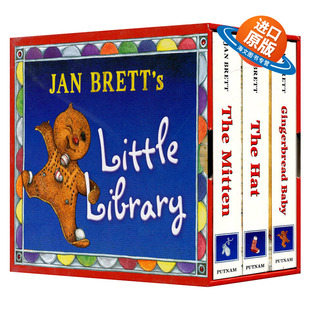 英文版 书籍儿童外文书 简·布雷特 小图书馆 Library Brett Little 进口英语原版 英文原版 3册盒装 Jan