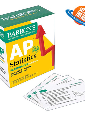 英文原版 AP Statistics Flashcards  巴朗AP统计学闪卡 第5版 带环扣 英文版 进口英语原版书籍