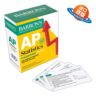 英文原版 AP Statistics Flashcards 巴朗AP统计学闪卡 第5版 带环扣 英文版 进口英语原版书籍