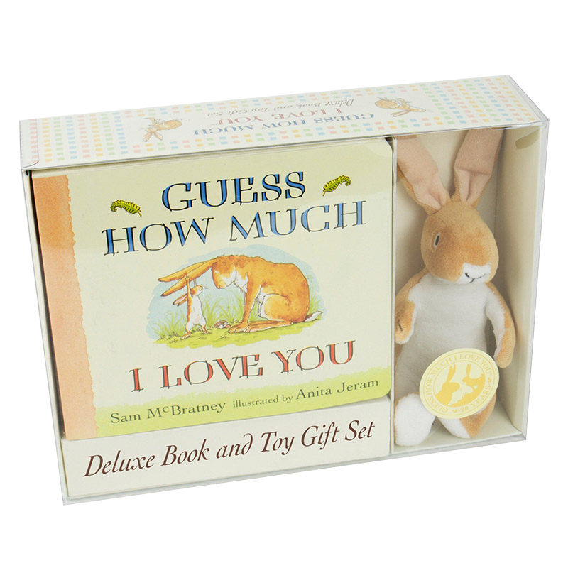 英文原版 Guess How Much I Love You Deluxe Book and Toy Gift Set 猜猜我有多爱你 豪华书和玩具礼品套装 英文版 进口英语书籍怎么看?