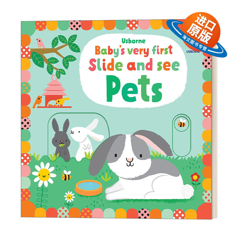 英文原版 Baby's Very First Slide and See Pets 宝宝的第一本拉玩书 宠物 英文版 进口英语原版书籍