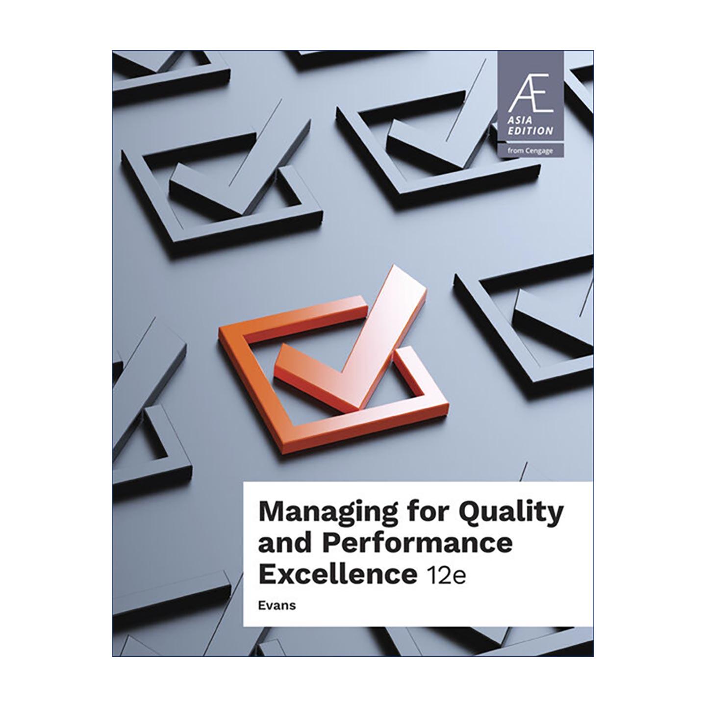 英文原版 Managing for Quality and Performance Excellence 质量管理与卓越绩效 第12版 美国辛辛那提大学商学院教授James Evans
