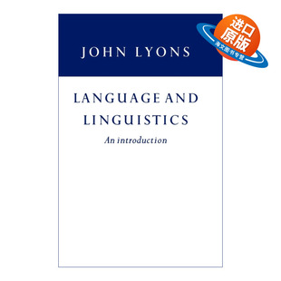 英文原版 Language and Linguistics 语言和语言学 约翰·莱昂斯 英文版 进口英语原版书籍