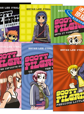 英文原版 Scott Pilgrim 歪小子斯科特漫画 1-6册 Bryan Lee O’Malley 英文版 进口英语原版书籍