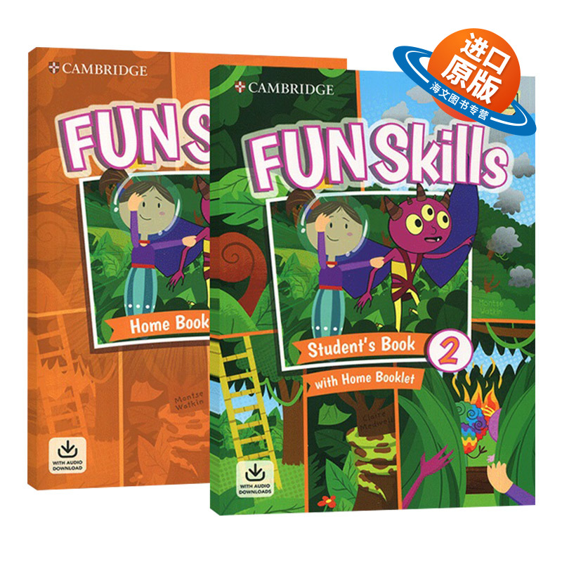 新版剑桥少儿英语YLE考试一级官方备考书 英文原版 Fun Skills Level 2 for Pre A1 Starters 学生用书+练习册 英文版进口原版书籍