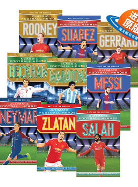 经典足球明星人物传记9册 英文原版 Classic Football Heroes Maradona 马拉多纳 梅西 内马尔 英文版儿童励志章节小说英语书