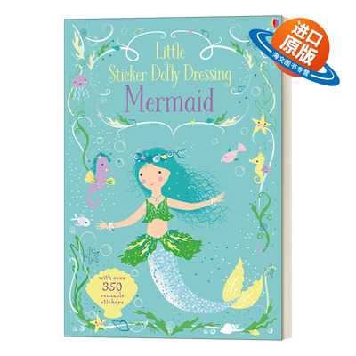 英文原版 Little Sticker Dolly Dressing Mermaid 多莉贴纸 美人鱼 英文版 进口英语原版书籍