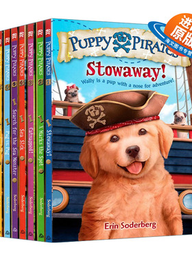 英文原版 Puppy Pirates 小狗海盗系列7册 儿童动作冒险章节桥梁故事书 Erin Soderberg 英文版 进口英语原版书籍