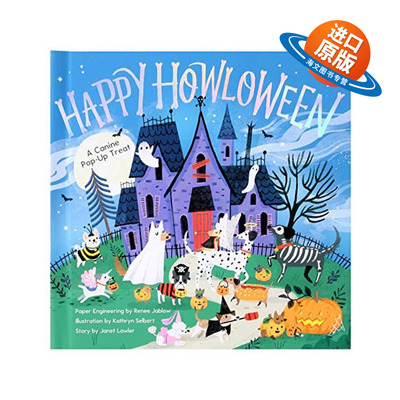 英文原版 Happy Howloween A Canine Pop-Up Treat 立体书 圣诞节快乐 儿童精装绘本 Kathryn Selbert 英文版 进口英语原版书籍