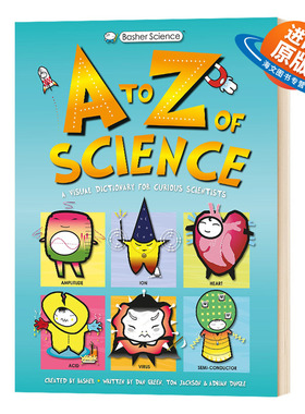 英文原版 Basher Science An A to Z of Science 巴舍 酷酷的科学书之 科学的A到Z 精装科普 英文版进口原版英语书儿童外文书