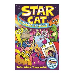 英文原版 Star Cat Unicorns in Space 星际猫咪3 儿童幽默漫画 英文版 进口英语原版书籍