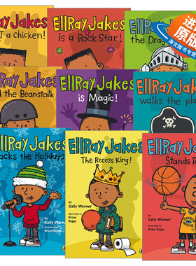 英文原版 EllRay Jakes 埃雷·杰克系列1-9册 Sally Warner 6-8岁儿童社交友谊小说 摇滚明星 走跳板 屠龙者 英文版 进口英语书籍