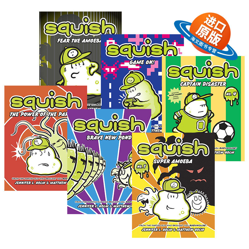 变形虫6册 英文原版 Squish 纽约时报畅销书 英文版儿童漫画桥梁章节书 英语课外阅读 进口原版书籍,书籍/杂志/报纸,儿童读物原版书,淘宝优惠券,粉丝福利购,淘宝优惠卷